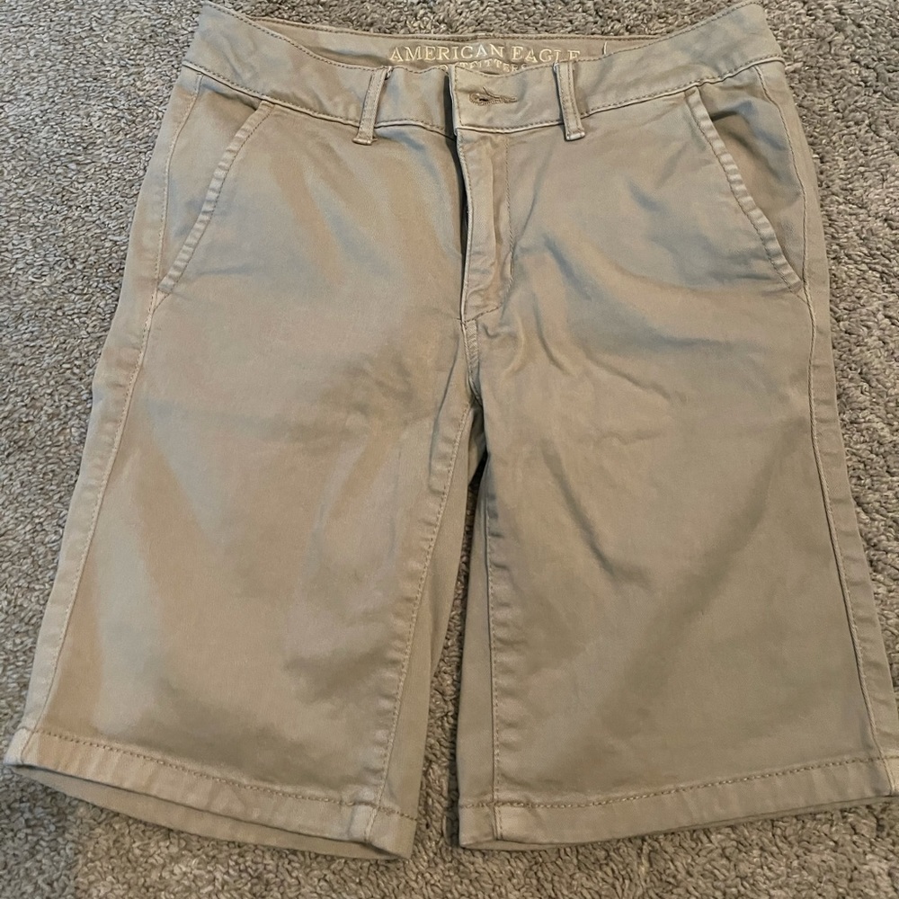 Khaki and navy blue skirts. Khaki navy blue shorts